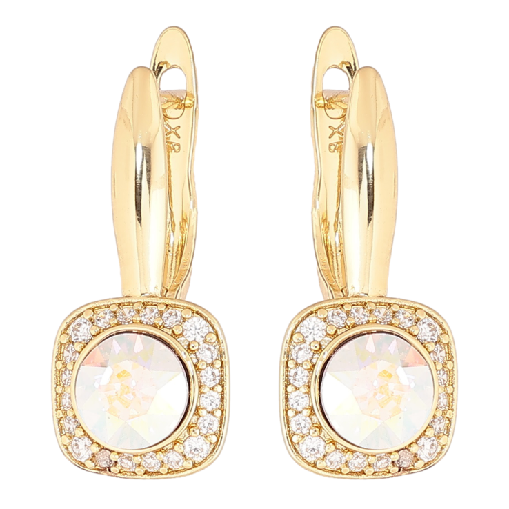 Сережки Xuping колір 14K з кристалами Swarovski англійський замок «Кристал АВ» фото №20