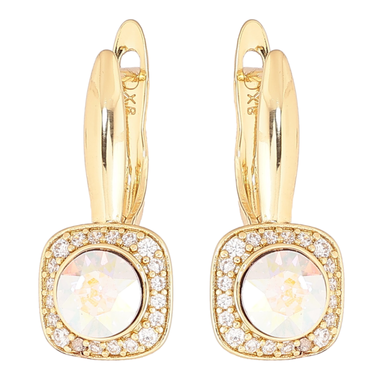 Сережки Xuping колір 14K з кристалами Swarovski англійський замок «Кристал АВ» фото №1