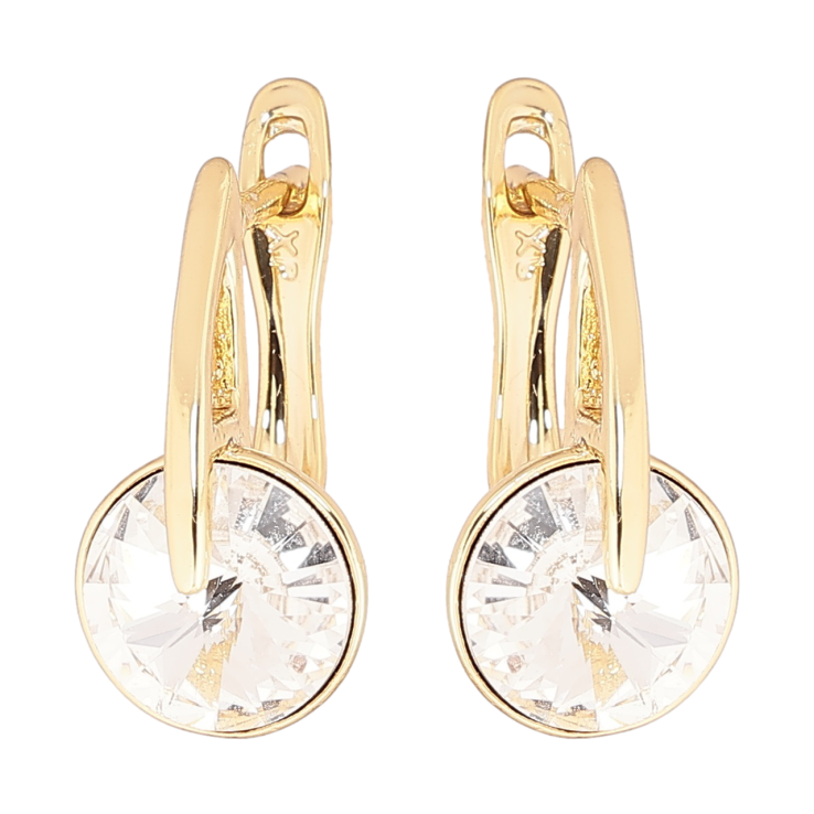 Сережки Xuping колір 14K з кристалами Swarovski англійський замок «Кристал Clear» фото №19