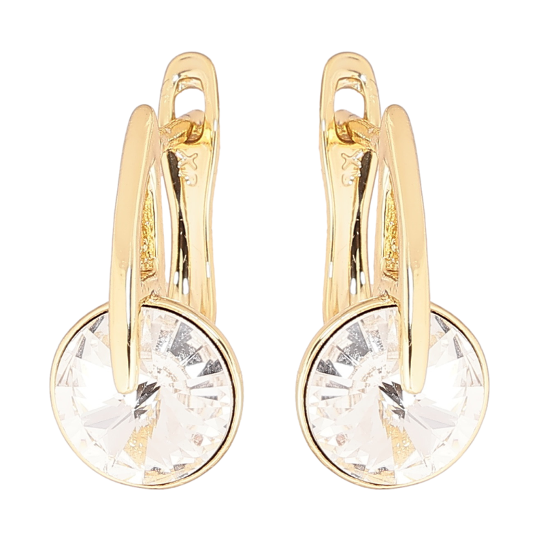 Серьги Xuping цвет 14K с кристаллами Swarovski английский замок Кристалл Clear фото №17