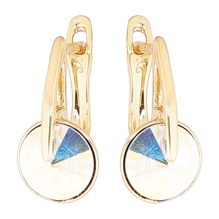 Сережки Xuping колір 14K з кристалами Swarovski англійський замок «Кристал АВ» фото №23