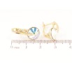 Сережки Xuping колір 14K з кристалами Swarovski англійський замок «Кристал АВ» фото №2