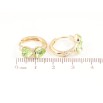 Сережки Xuping колір 14K з кристалами Swarovski колечка «Кришталеві сердечка Peridot» фото №2