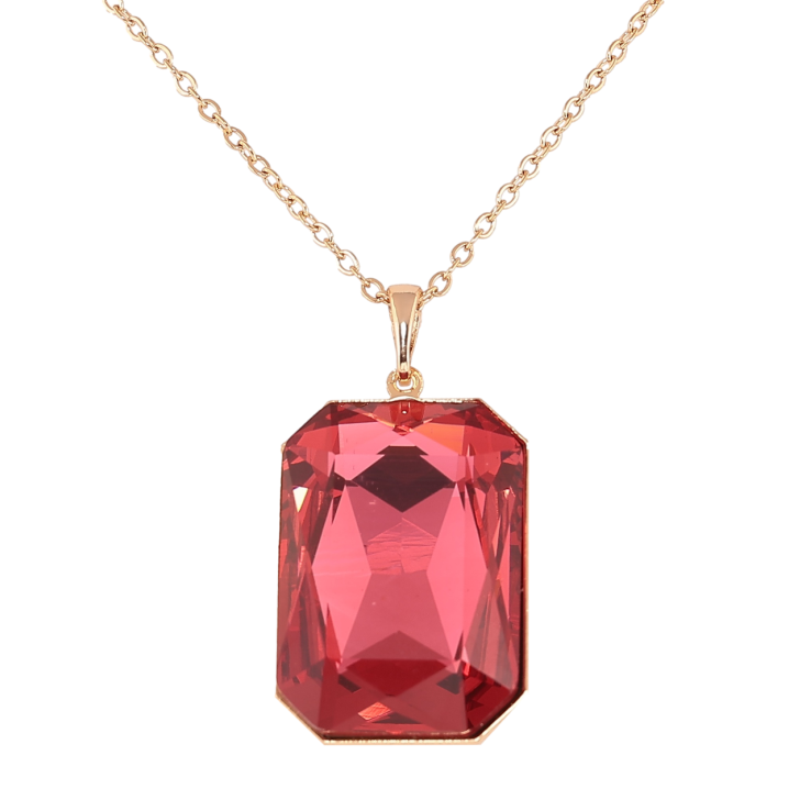 Кулон Xuping цвет 18K с кристаллами Swarovski на цепочке Кристалл Siam, 19х28мм длина 41-46см х 2мм фото №23