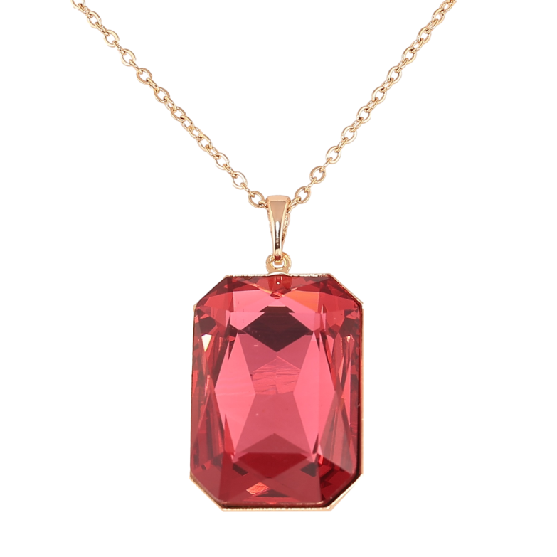 Кулон Xuping колір 18K з кристалами Swarovski на ланцюжку Кристал Siam, 19х28мм» довжина 41-46см х 2мм фото №1