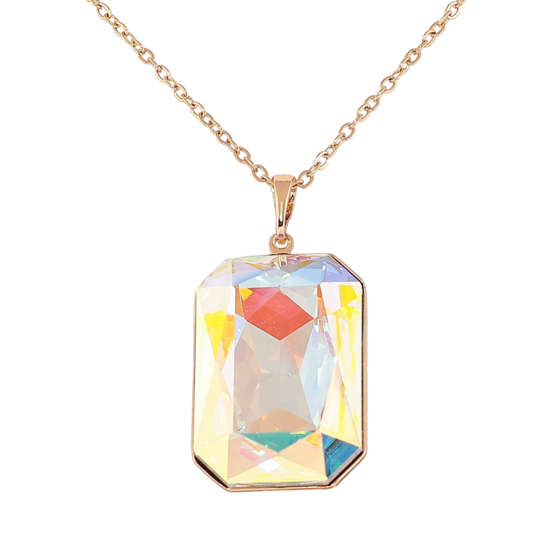 Кулон Xuping колір 18K з кристалами Swarovski на ланцюжку Кристал Shimmer, 19х28мм» довжина 40-45см х 2мм фото №1