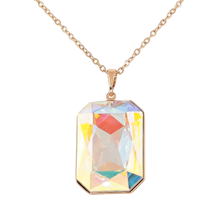 Кулон Xuping колір 18K з кристалами Swarovski на ланцюжку Кристал Shimmer, 19х28мм» довжина 40-45см х 2мм фото №1