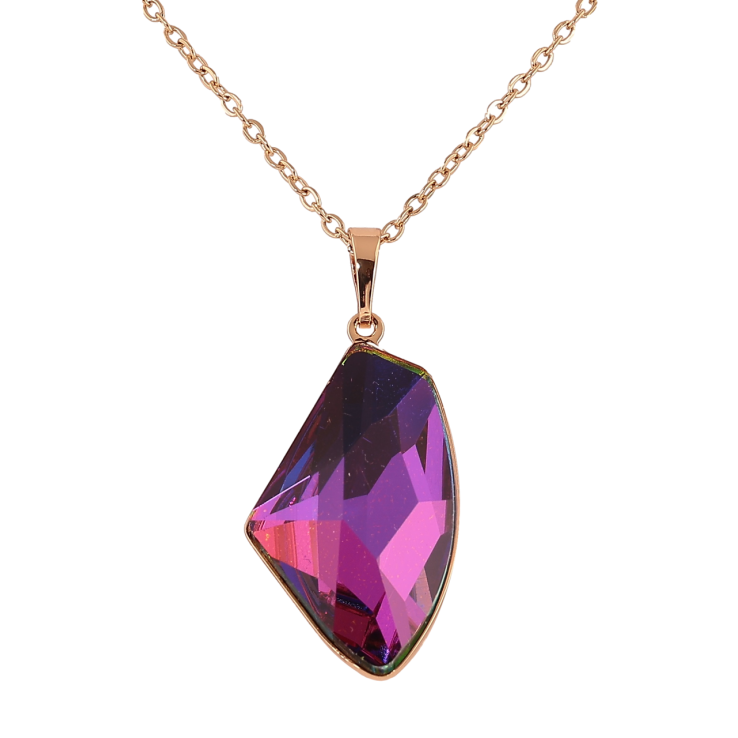 Кулон Xuping колір 18K з кристалами Swarovski на ланцюжку Кристал Vitrail Medium» довжина 40-45см х 2мм фото №5