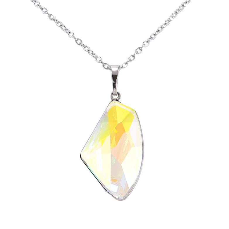 Кулон Xuping колір Родій із кр-ми Swarovski на ланцюжку «Кристал АВ» довжина 40-46см х 2мм фото №1