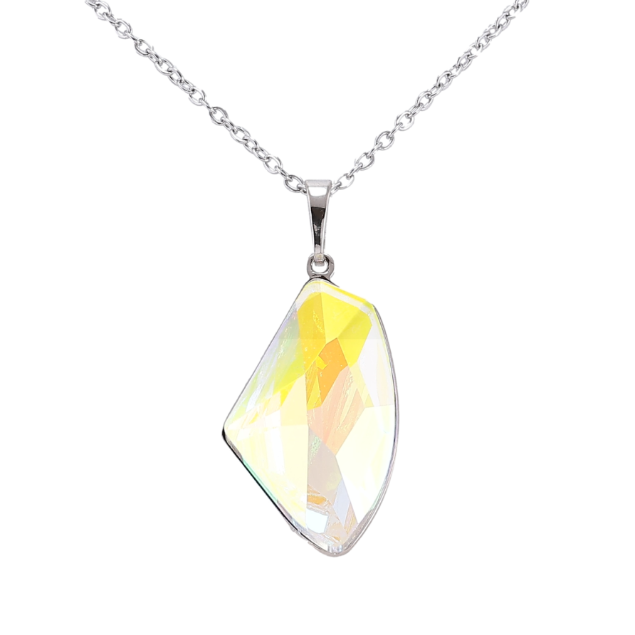 Кулон Xuping колір Родій із кр-ми Swarovski на ланцюжку «Кристал АВ» довжина 40-46см х 2мм фото №1