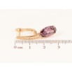 Серьги Xuping Позолота 18K английский замок Подвески с сиреневым кристаллом фото №2