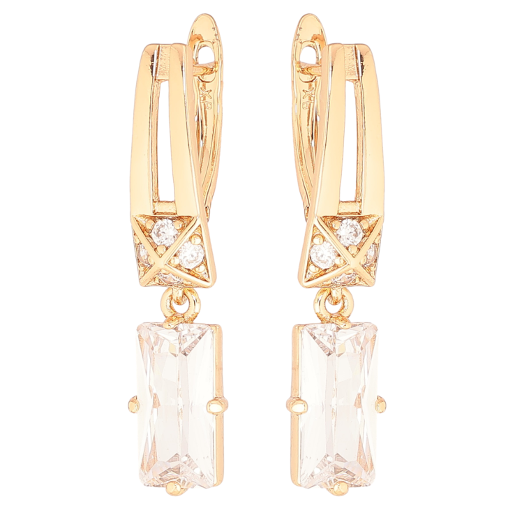 Серьги Xuping Позолота 18K английский замок Подвески с кристаллами фото №25