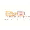 Сережки Xuping Позолота 18K англійський замок «Підвіски з бордовими кристалами» фото №2
