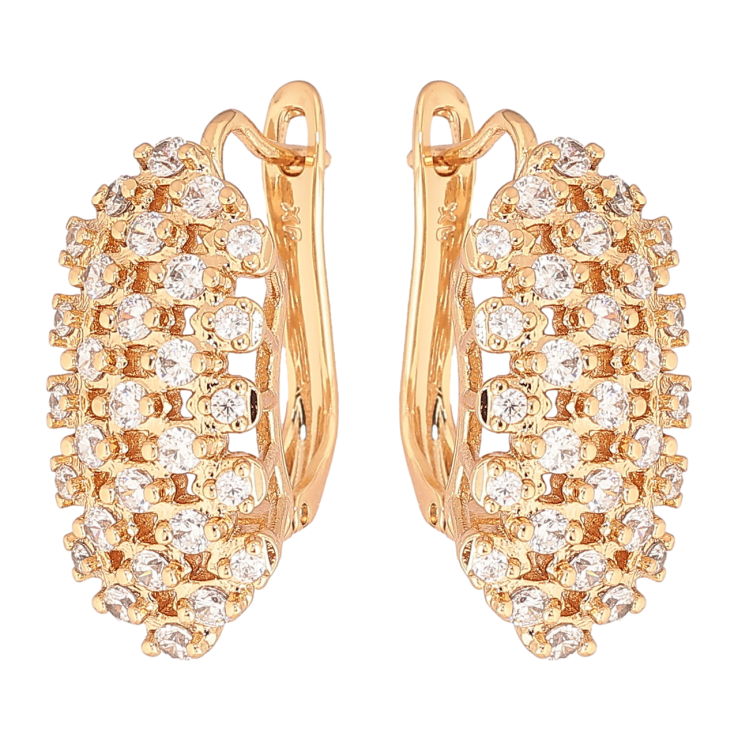 Сережки Xuping Позолота 18K англійський замок «Інкрустація кристалами» фото №18