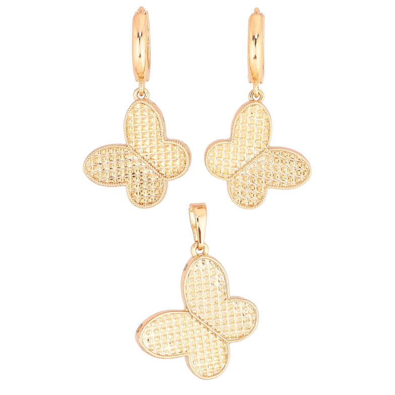 Набор Xuping Позолота 18K Серьги Кулон Бабочки фото №1