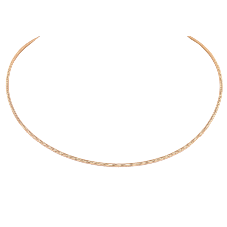 Ожерелье Xuping Позолота 18K Жесткий Ювелирный шнур длина 44см х 1.5мм фото №1