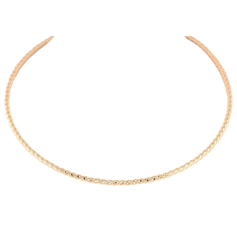 Ожерелье Xuping Позолота 18K Жесткий Ювелирный шнур длина 42см х 2.5мм фото №1