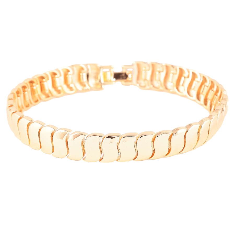 Браслет Xuping M&L Колір 18K «Декоративний візерунок» довжина 19см х 9мм фото №1