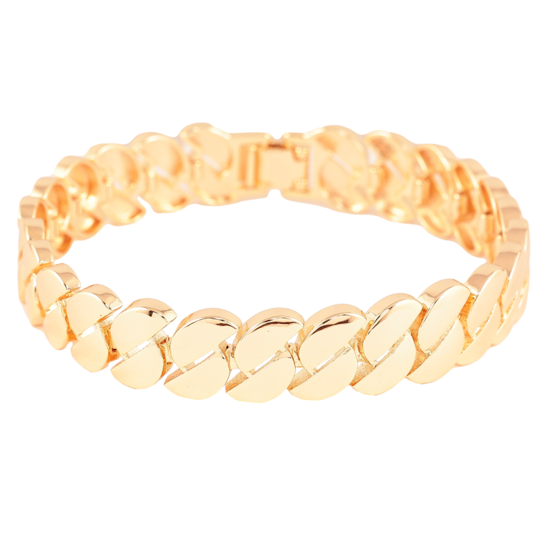 Браслет Xuping M&L Колір 18K «Декоративний візерунок» довжина 19см х 12мм фото №1