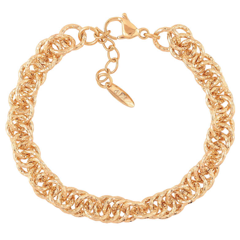 Браслет Xuping Позолота 18K Цепочка Фантазийная длина с доп.цеп. 20-23см х 9мм фото №19