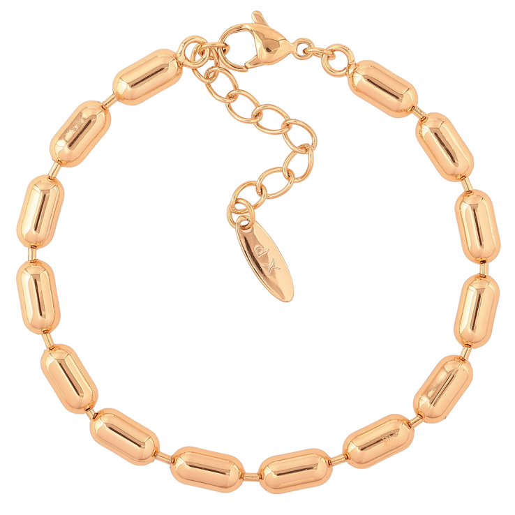 Браслет Xuping Позолота 18K Цепочка Перлина длина с доп.цепочка 17.5-20.5см х 5мм фото №6