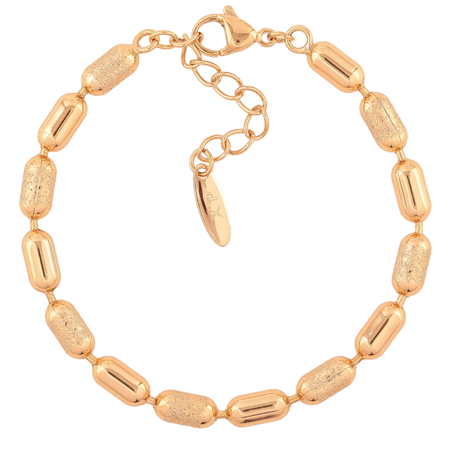 Браслет Xuping Позолота 18K Цепочка Перлина длина с доп.цепочка 17-20см х 5мм фото №1