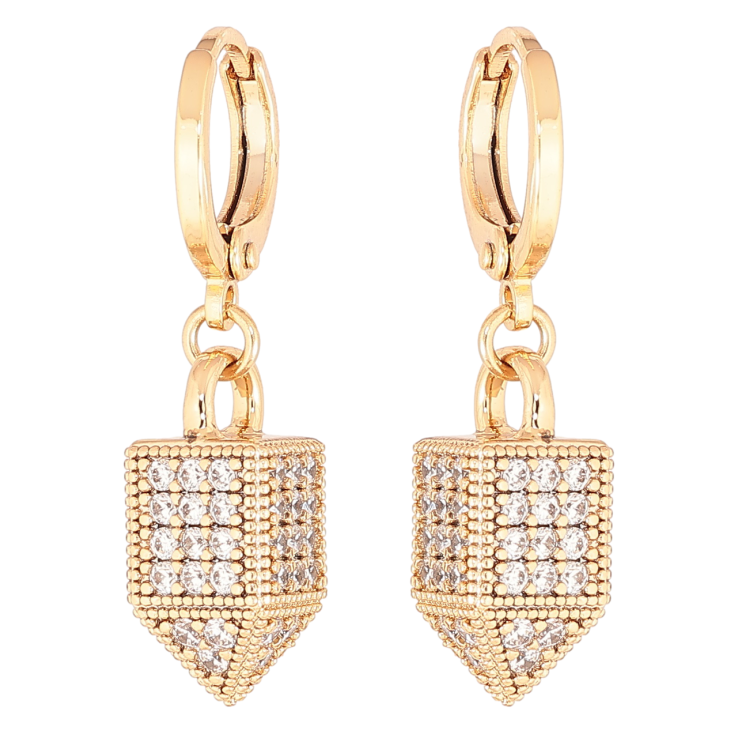 Серьги Xuping Позолота 18K подвески на колечках Декоративные подвески с инкрустацией цирконием фото №3