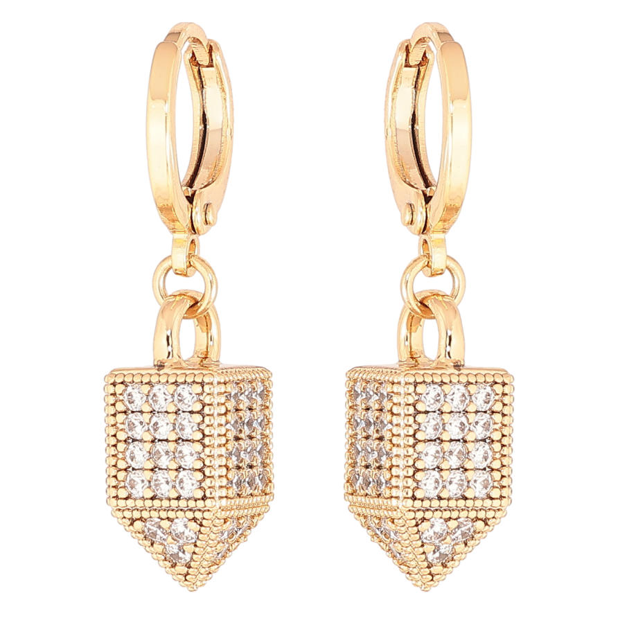 Серьги Xuping Позолота 18K подвески на колечках Декоративные подвески с инкрустацией цирконием фото №1