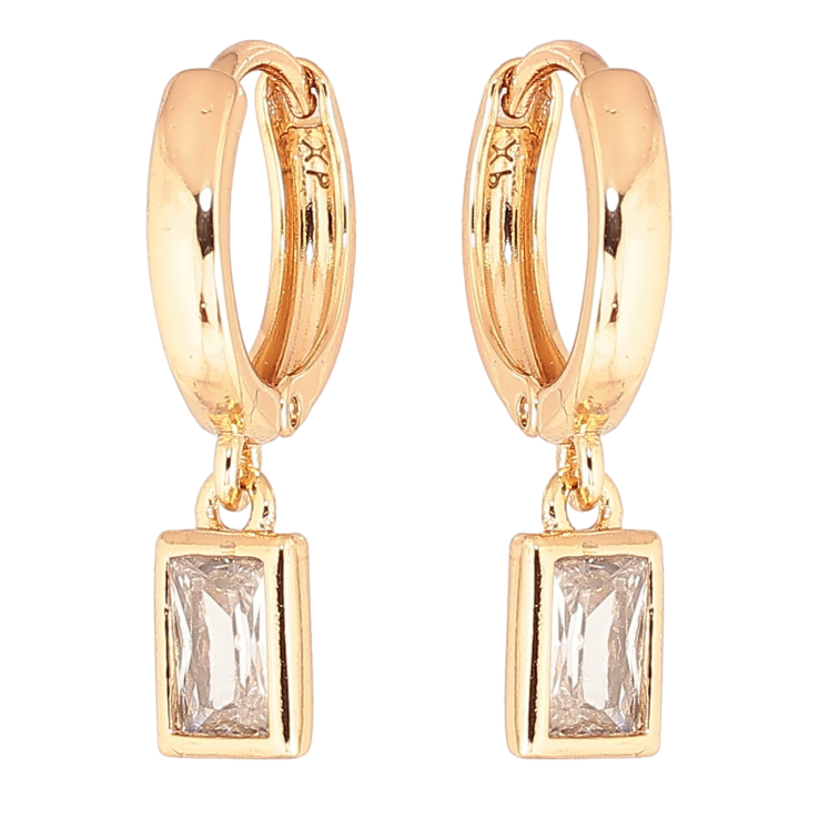 Серьги Xuping Позолота 18K подвески на колечках Кристалл фото №25