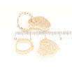 Серьги Xuping Позолота 18K подвески на колечках Сердечки с инкрустацией кристаллами 2 в 1 фото №2