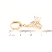 Серьги Xuping Позолота 18K подвески на колечках Кристальные цветочки фото №2