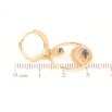 Серьги Xuping Позолота 18K подвески на колечках Глаза с синими кристаллами фото №2