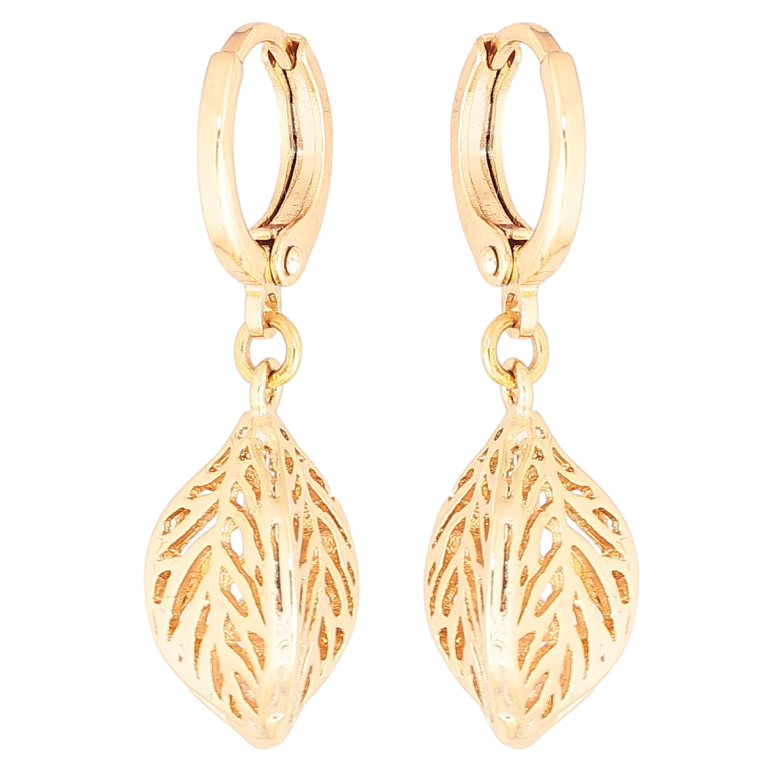 Серьги Xuping Позолота 18K подвески на колечках Резные подвески фото №8