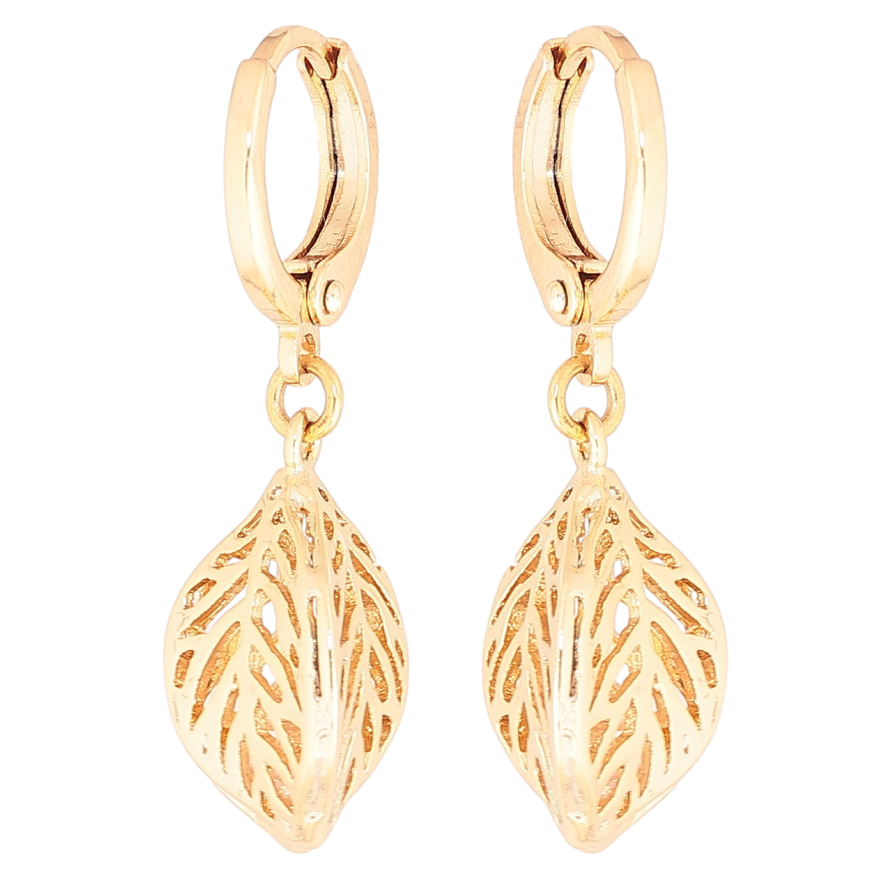 Серьги Xuping Позолота 18K подвески на колечках Резные подвески фото №1