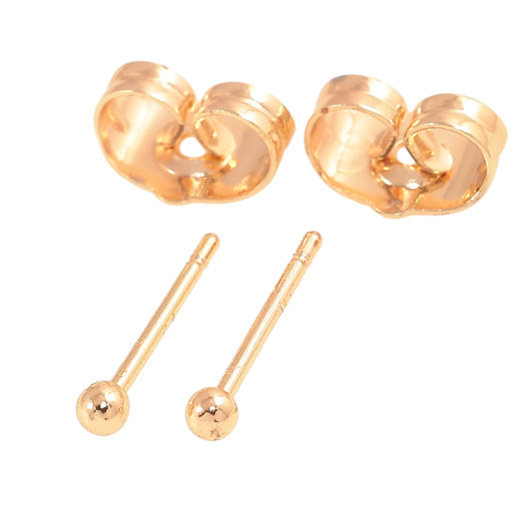 Серьги Xuping M&L Цвет 18K пусеты Шарики ø 2мм фото №19