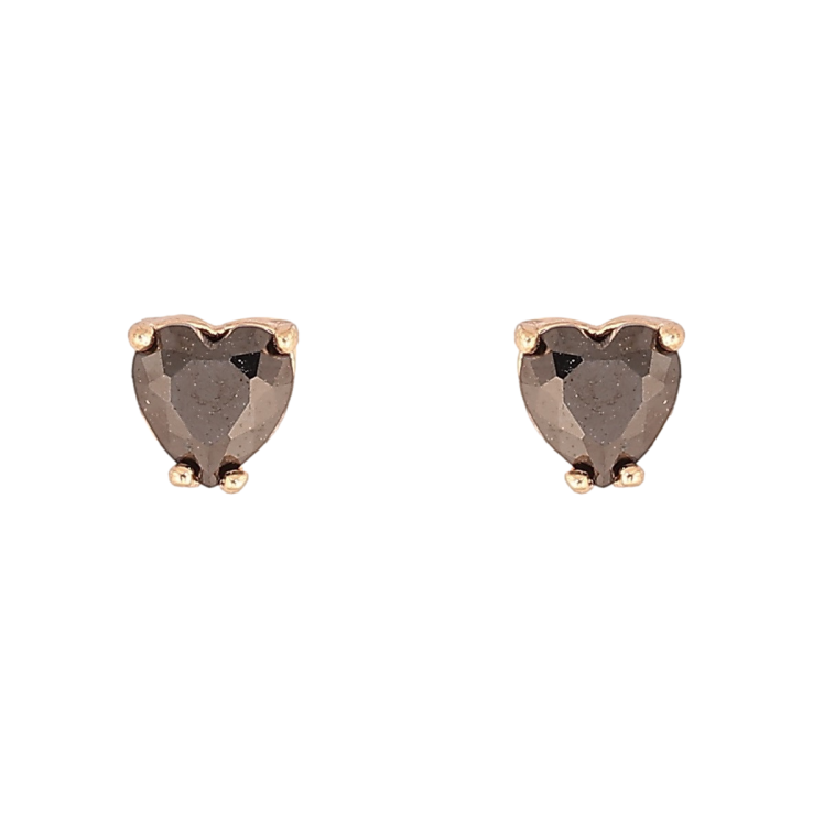 Серьги Xuping M&L Цвет 18K пусеты Черные кристальные сердечки 4х4мм фото №15