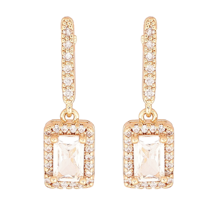 Сережки Xuping M&L Колір 18K пусети Кристальні підвіски» фото №8