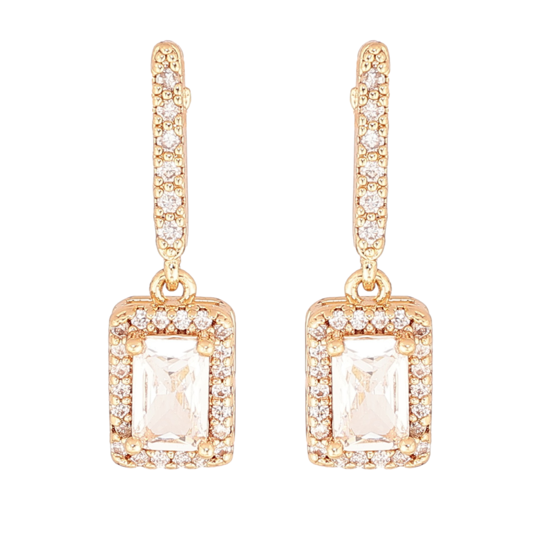 Серьги Xuping M&L Цвет 18K пусеты Кристальные подвески фото №1