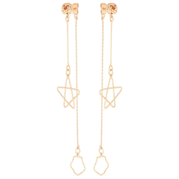 Сережки Xuping M&L Колір 18K пусети-джекети «Декоративні підвіски» фото №13