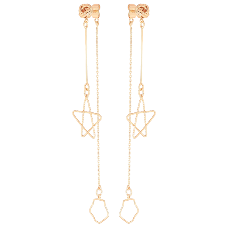 Сережки Xuping M&L Колір 18K пусети-джекети «Декоративні підвіски» фото №5