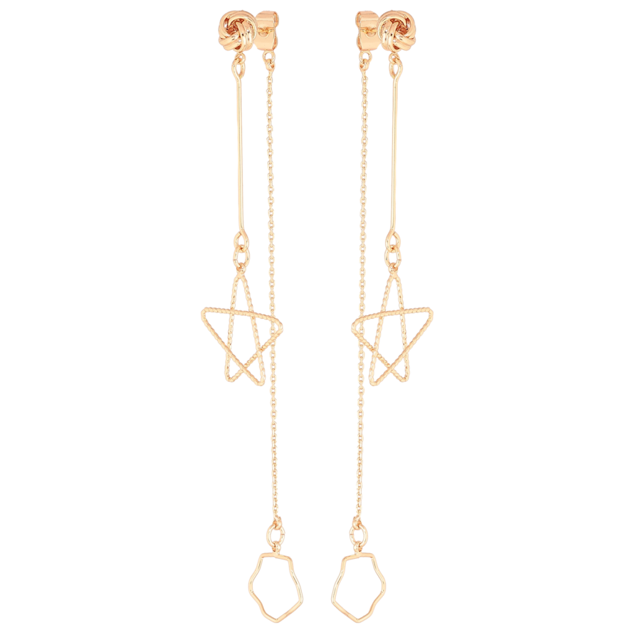 Сережки Xuping M&L Колір 18K пусети-джекети «Декоративні підвіски» фото №1