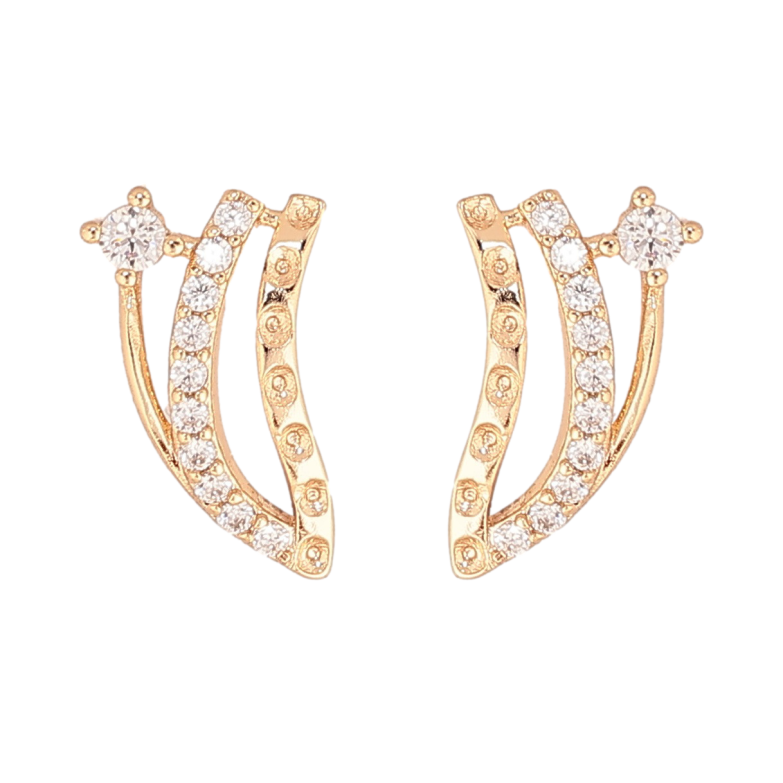 Сережки Xuping M&L Колір 18K пусети Візерунок з кристалами» фото №11