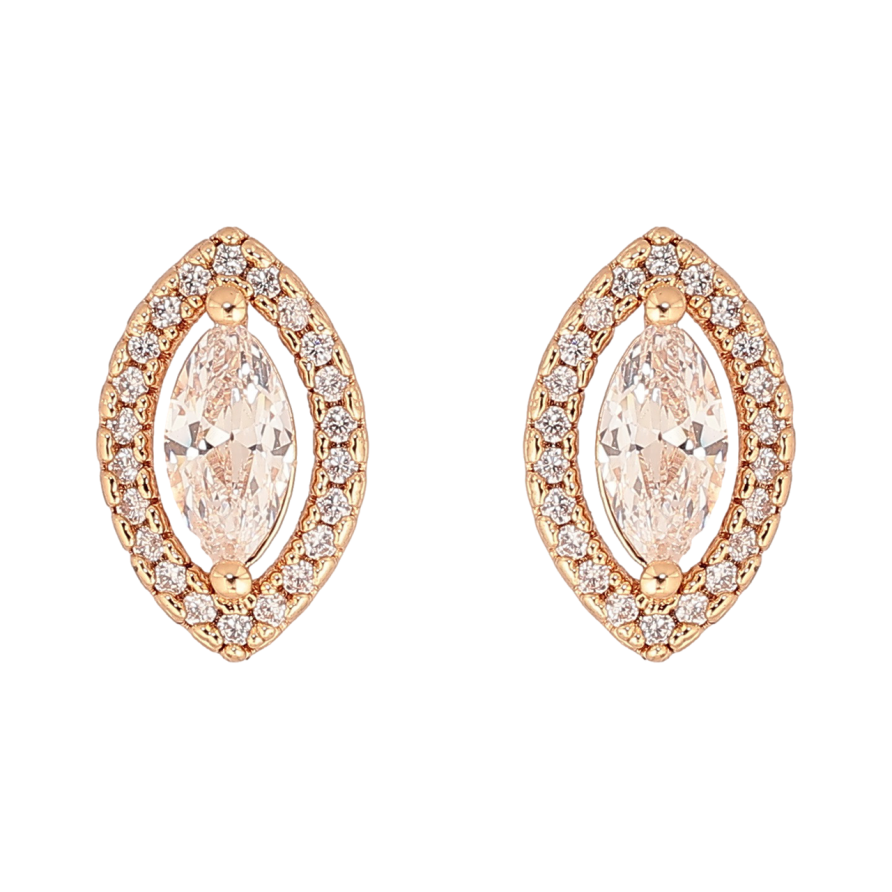 Сережки Xuping M&L Колір 18K пусети Візерунок з кристалами» фото №1