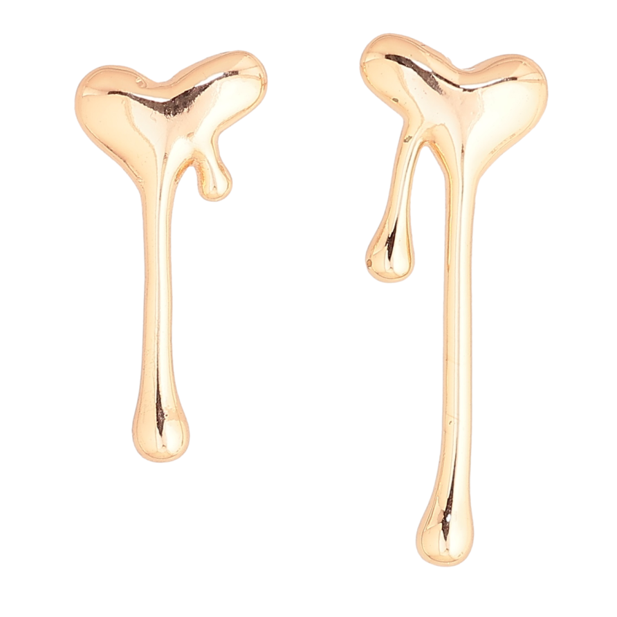 Сережки Xuping M&L Колір 18K пусети «Асиметричні сердечка» фото №1
