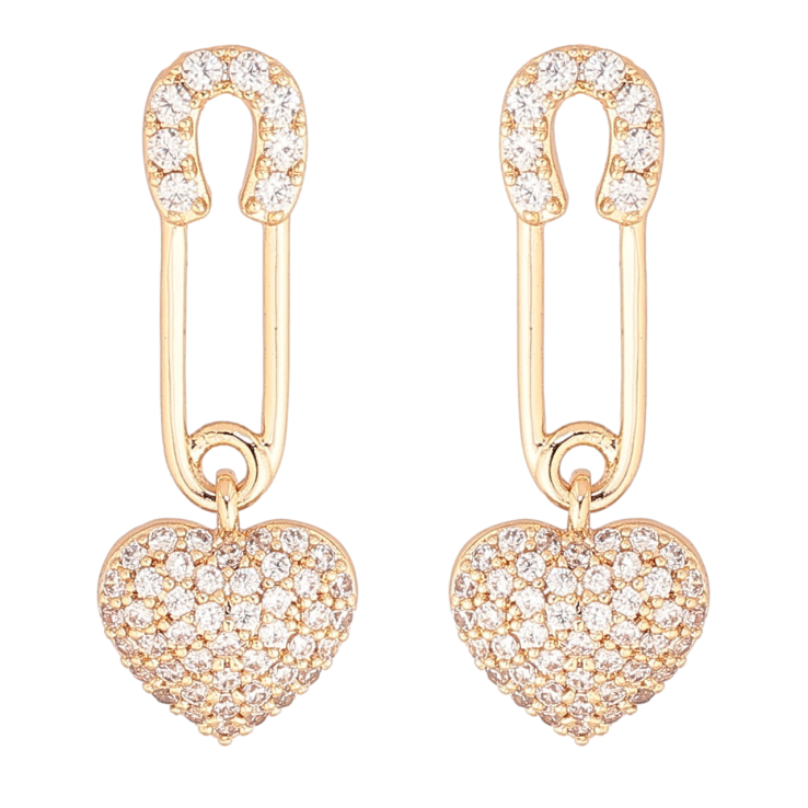 Сережки Xuping M&L Колір 18K пусети «Шпильки з сердечками» фото №12