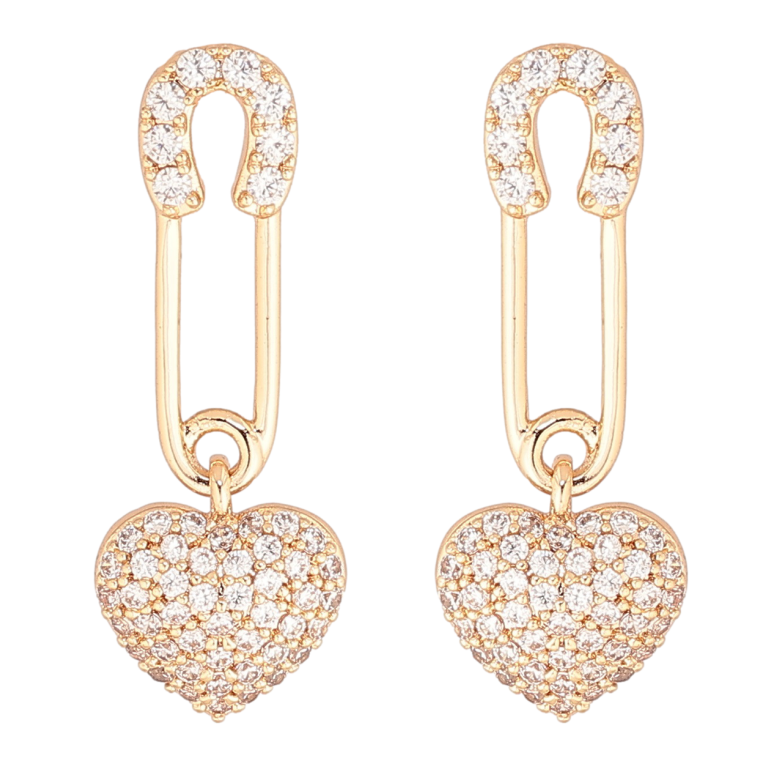 Сережки Xuping M&L Колір 18K пусети «Шпильки з сердечками» фото №2