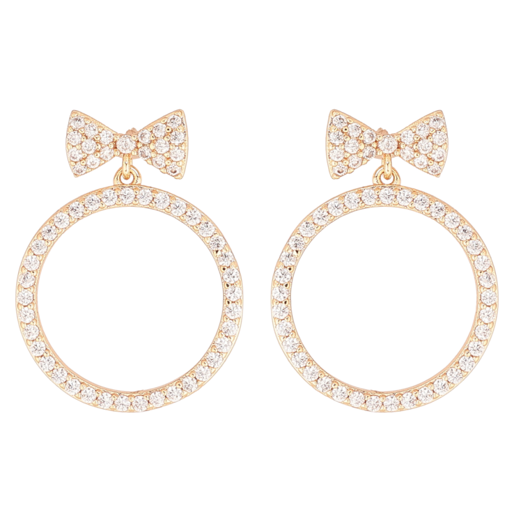 Сережки Xuping M&L Колір 18K пусети «Кришталеві метелики з кільцями» фото №16