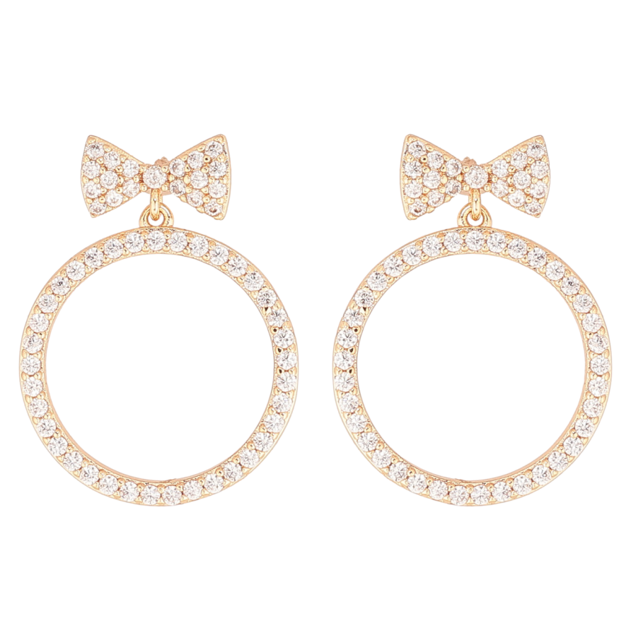 Сережки Xuping M&L Колір 18K пусети «Кришталеві метелики з кільцями» фото №1