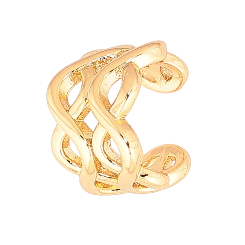 Сережки Xuping Позолота 18K моно-кафа «Декоративний візерунок» (1шт) фото №1