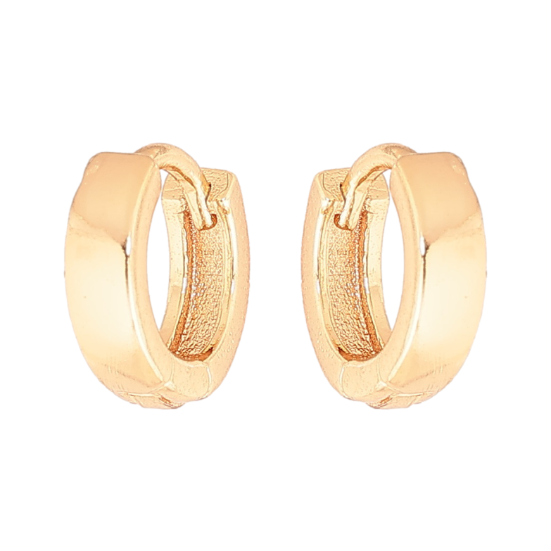 Серьги Xuping M&L Цвет 18K колечки Классика, шир. 3мм ø 10мм фото №1